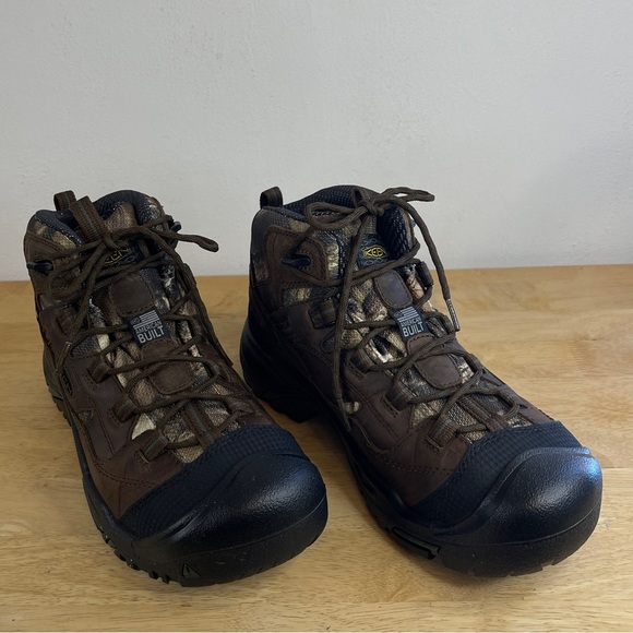 Keen Men's Braddock Mid WP Soft Toe Brown Leather Work Hiking Boots Size 9.5 NIB - Picture 1 of 15